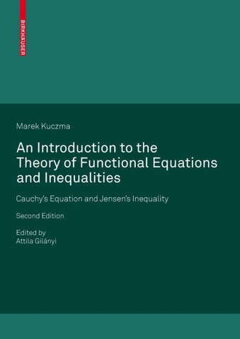 An Introduction to the Theory of Functional Equations and Inequalities