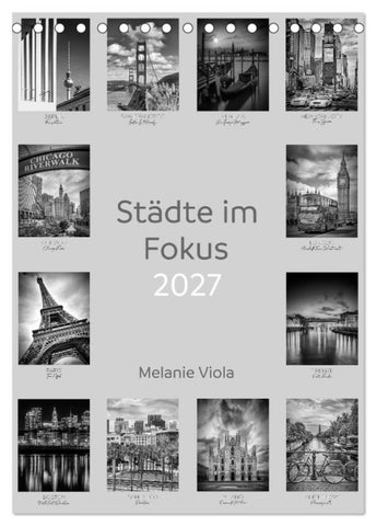 Städte im Fokus (Tischkalender 2027 DIN A5 hoch), CALVENDO Monatskalender