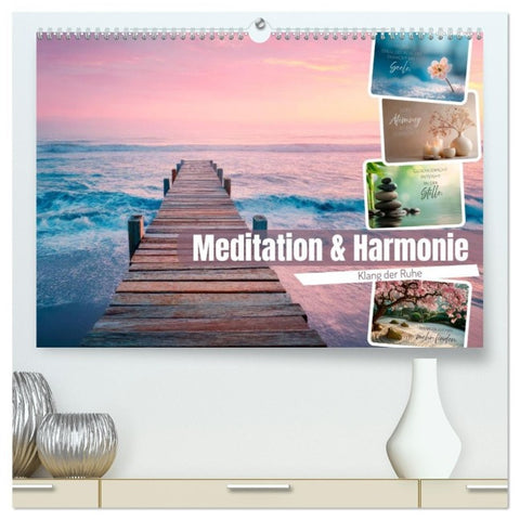 Meditation und Harmonie - Klang der Ruhe (hochwertiger Premium Wandkalender 2027 DIN A2 quer), Kunstdruck in Hochglanz