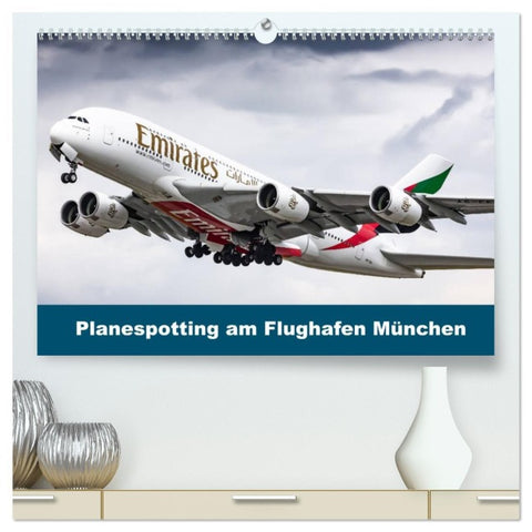 Planespotting am Flughafen München (hochwertiger Premium Wandkalender 2026 DIN A2 quer), Kunstdruck in Hochglanz