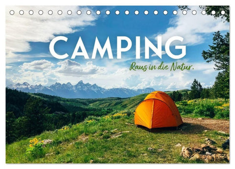 Camping - Raus in die Natur. (Tischkalender 2027 DIN A5 quer), CALVENDO Monatskalender