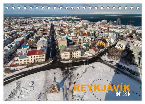 Reykjavìk 64° 08' N (Tischkalender 2027 DIN A5 quer), CALVENDO Monatskalender