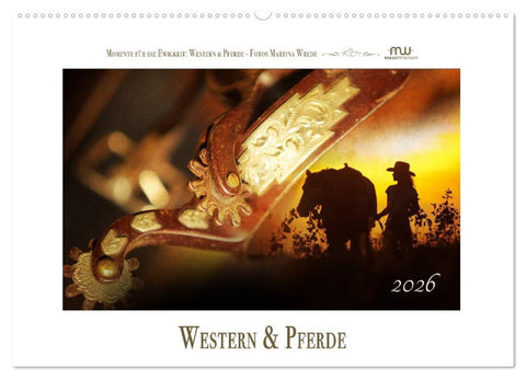 Western und Pferde (Wandkalender 2026 DIN A2 quer), CALVENDO Monatskalender