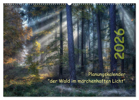 Planungskalender Märchenwald 2026 (Wandkalender 2026 DIN A2 quer), CALVENDO Monatskalender