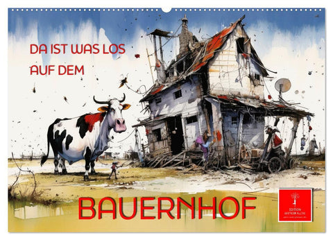 Da ist was los auf dem Bauernhof (Wandkalender 2027 DIN A2 quer), CALVENDO Monatskalender