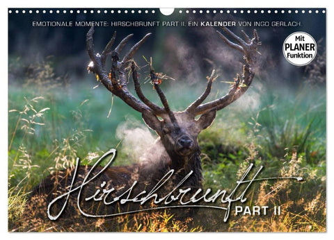 Emotionale Momente: Hirschbrunft. Part II. (Wandkalender 2026 DIN A3 quer), CALVENDO Monatskalender