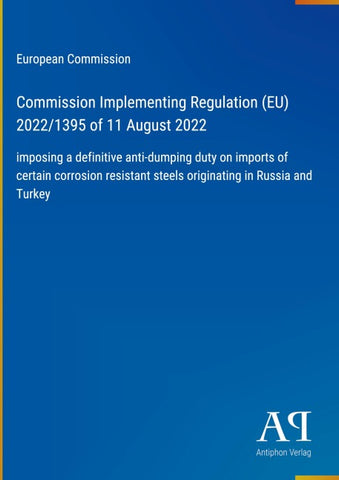Commission Implementing Regulation (EU) 2022/1395 of 11 August 2022
