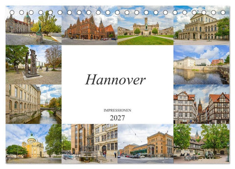 Hannover Stadtansichten (Tischkalender 2027 DIN A5 quer), CALVENDO Monatskalender