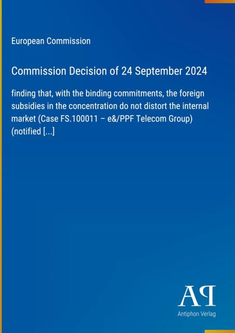 Commission Decision of 24 September 2024