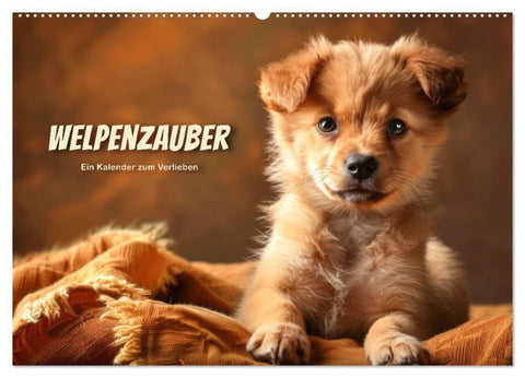 Welpenzauber: Ein Kalender zum Verlieben (Wandkalender 2027 DIN A2 quer), CALVENDO Monatskalender