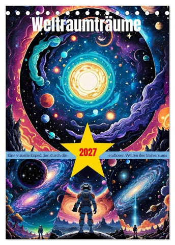 Weltraumträume (Tischkalender 2027 DIN A5 hoch), CALVENDO Monatskalender