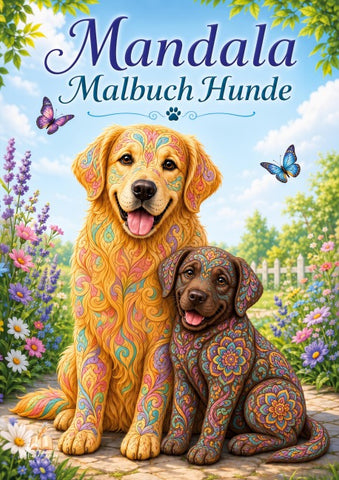 Mandala Malbuch Hunde für Kinder ab 8 Jahren mit 50 schönen Ausmalbildern