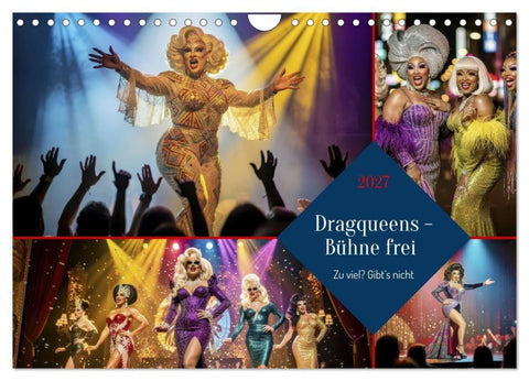 Dragqueens - Bühne frei (Wandkalender 2027 DIN A4 quer), CALVENDO Monatskalender