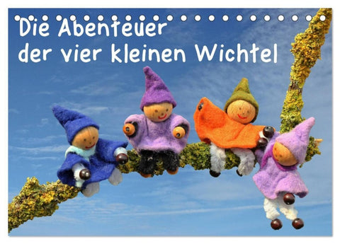 Die Abenteuer der vier kleinen Wichtel (Tischkalender 2027 DIN A5 quer), CALVENDO Monatskalender