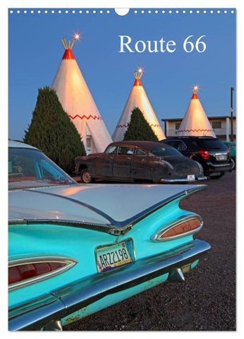 Route 66 (UK-Version) (Wall Calendar 2026 DIN A3 portrait), CALVENDO 12 Month Wall Calendar