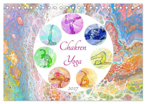 Chakren Yoga (Tischkalender 2027 DIN A5 quer), CALVENDO Monatskalender