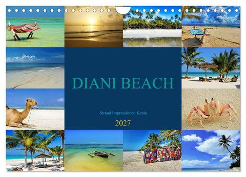 DIANI BEACH Strand Impressionen Kenia (Wandkalender 2027 DIN A4 quer), CALVENDO Monatskalender