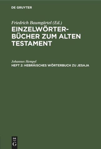 Hebräisches Wörterbuch zu Jesaja