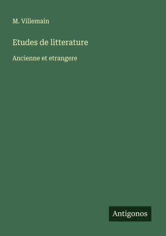 Etudes de litterature