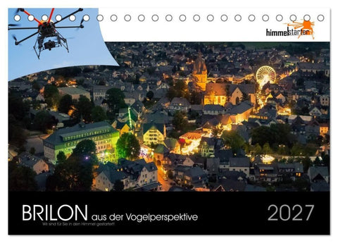 Brilon aus der Vogelperspektive (Tischkalender 2027 DIN A5 quer), CALVENDO Monatskalender