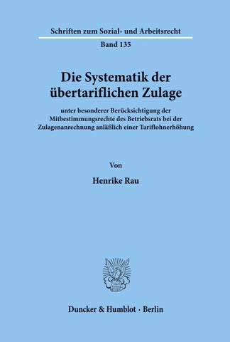 Die Systematik der übertariflichen Zulage