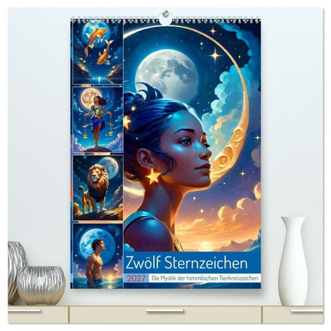 Zwölf Sternzeichen (hochwertiger Premium Wandkalender 2027 DIN A2 hoch), Kunstdruck in Hochglanz