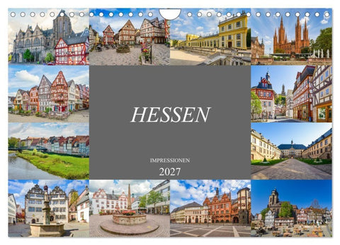 Hessen Impressionen (Wandkalender 2027 DIN A4 quer), CALVENDO Monatskalender