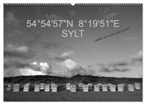 54°54'57"N 8°19'51"E SYLT (Wandkalender 2027 DIN A2 quer), CALVENDO Monatskalender