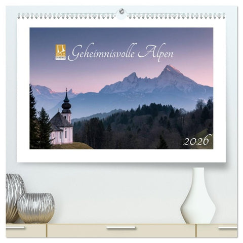 Geheimnisvolle Alpen (hochwertiger Premium Wandkalender 2026 DIN A2 quer), Kunstdruck in Hochglanz