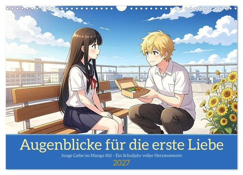 Augenblicke für die erste Liebe (Wandkalender 2027 DIN A3 quer), CALVENDO Monatskalender