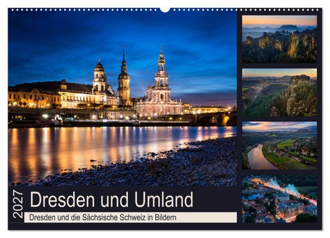 Dresden und Umland (Wandkalender 2027 DIN A2 quer), CALVENDO Monatskalender