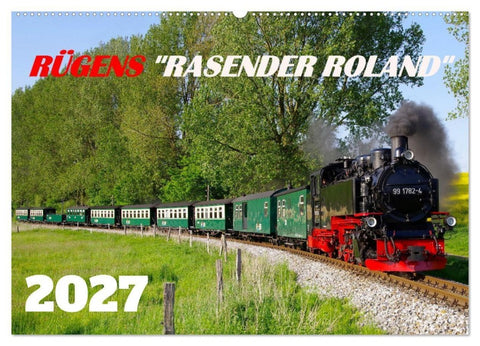 Rügens "rasender Roland" (Wandkalender 2027 DIN A2 quer), CALVENDO Monatskalender