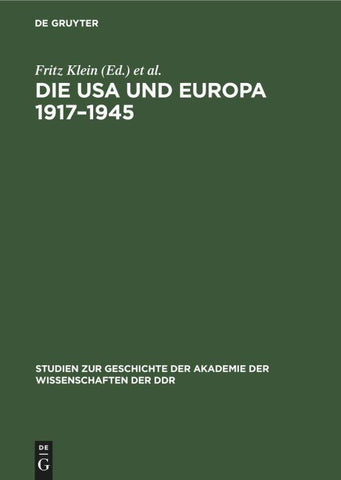 Die USA und Europa 1917–1945