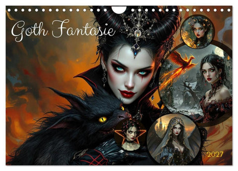 Goth Fantasie (Wandkalender 2027 DIN A4 quer), CALVENDO Monatskalender