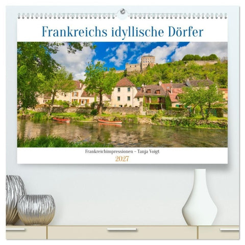 Frankreichs idyllische Dörfer (hochwertiger Premium Wandkalender 2027 DIN A2 quer), Kunstdruck in Hochglanz