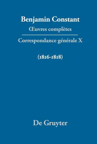 Correspondance générale 1816–1818