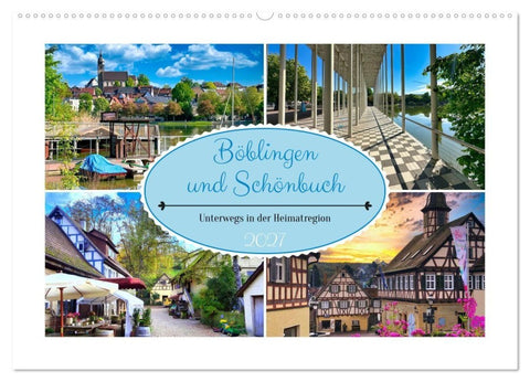 Böblingen und Schönbuch (Wandkalender 2027 DIN A2 quer), CALVENDO Monatskalender