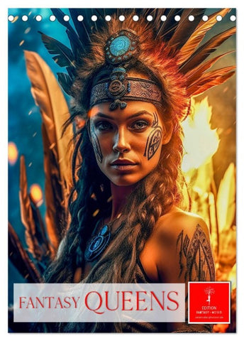 Fantasy Queens (Tischkalender 2026 DIN A5 hoch), CALVENDO Monatskalender