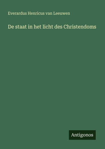 De staat in het licht des Christendoms