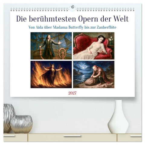 Die berühmtesten Opern der Welt (hochwertiger Premium Wandkalender 2027 DIN A2 quer), Kunstdruck in Hochglanz