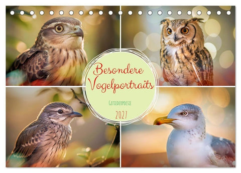 Besondere Vogelportraits (Tischkalender 2027 DIN A5 quer), CALVENDO Monatskalender