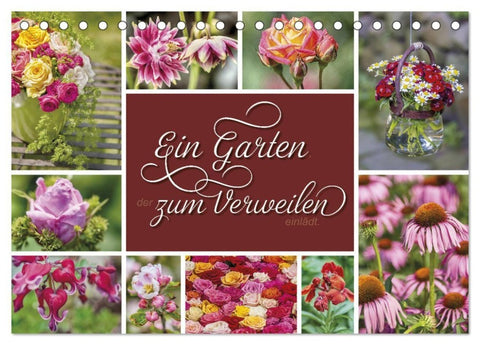 Ein Garten, der zum Verweilen einlädt (Tischkalender 2027 DIN A5 quer), CALVENDO Monatskalender