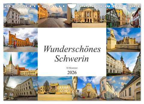 Wunderschönes Schwerin (Wandkalender 2026 DIN A4 quer), CALVENDO Monatskalender