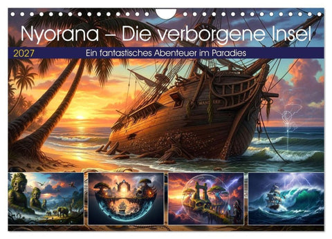 Nyorana – Die verborgene Insel (Wandkalender 2027 DIN A4 quer), CALVENDO Monatskalender