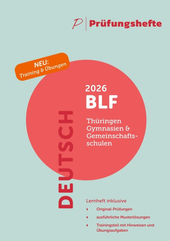 Prüfungsheft & Training – 2026 BLF Deutsch – Thüringen – Original-Prüfungen und Lösungen