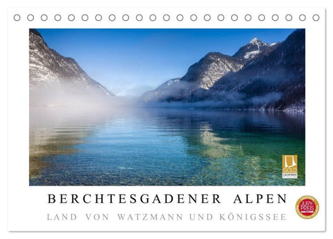 Berchtesgadener Alpen - Land von Watzmann und Königssee (Tischkalender 2027 DIN A5 quer), CALVENDO Monatskalender