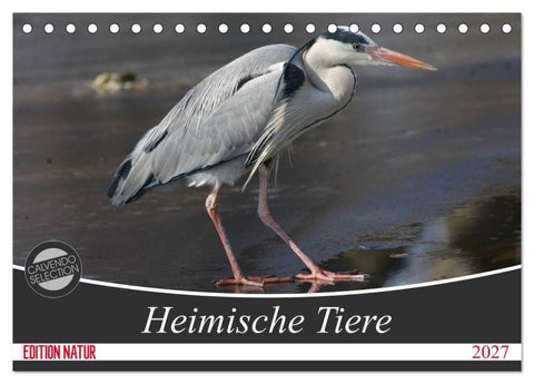 Heimische Tiere (Tischkalender 2027 DIN A5 quer), CALVENDO Monatskalender
