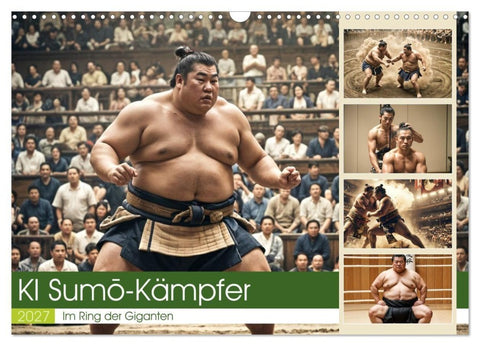 KI Sumo-Kämpfer Im Ring der Giganten (Wandkalender 2027 DIN A3 quer), CALVENDO Monatskalender