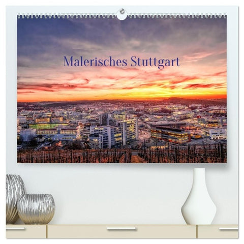 Malerisches Stuttgart (hochwertiger Premium Wandkalender 2027 DIN A2 quer), Kunstdruck in Hochglanz