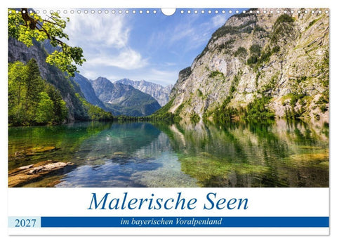 Malerische Seen im bayerischen Voralpenland (Wandkalender 2027 DIN A3 quer), CALVENDO Monatskalender
